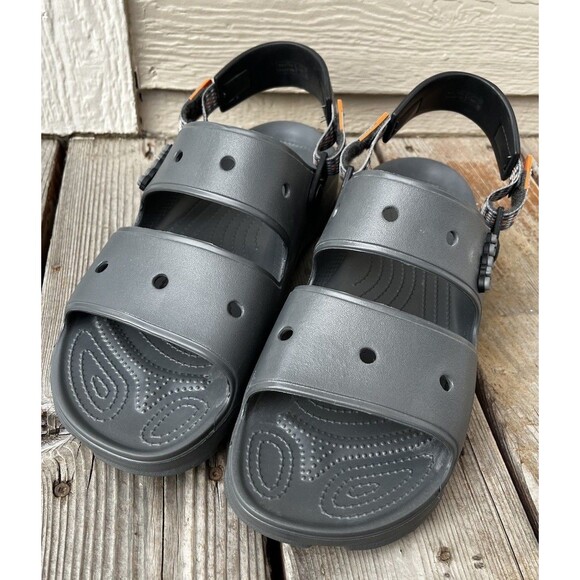 New! Crocs Classic All Terrain Men’s 13 Sandals - Slate Gray/Orange main image 11